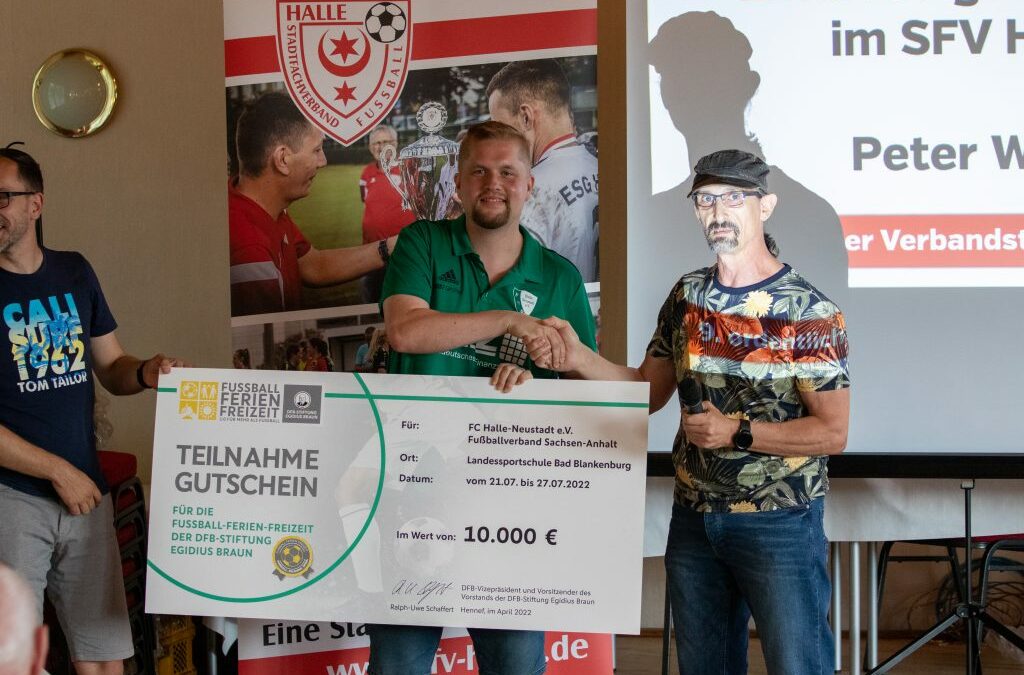 FC Halle-Neustadt e.V. nimmt an Fußball-Ferien-Freizeit der DFB-Stiftung Egidius Braun teil